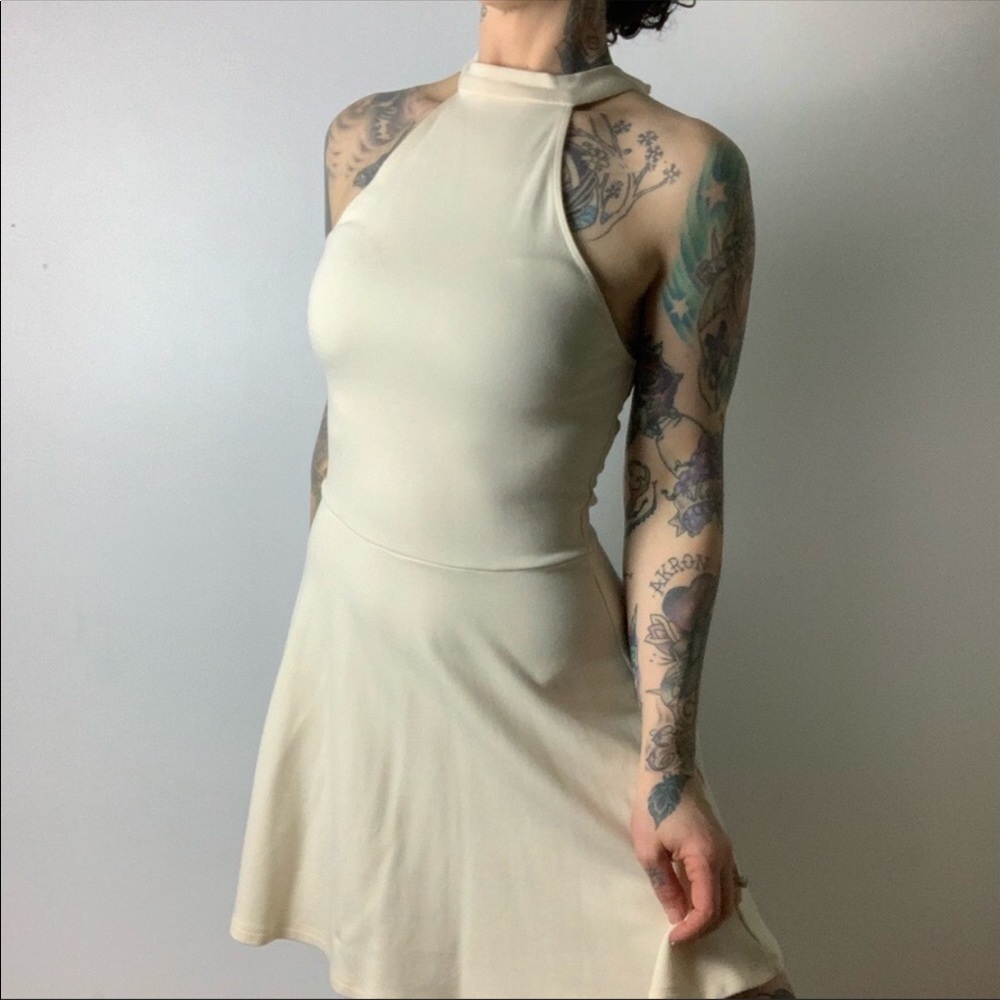 AMERICAN APPAREL High Neck Skater Dress